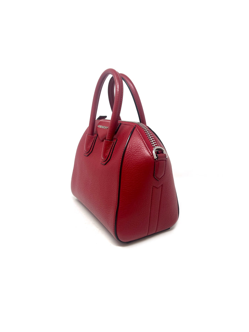 Givenchy Red WDB! 'Antigona' Mini Grained Leather Bag