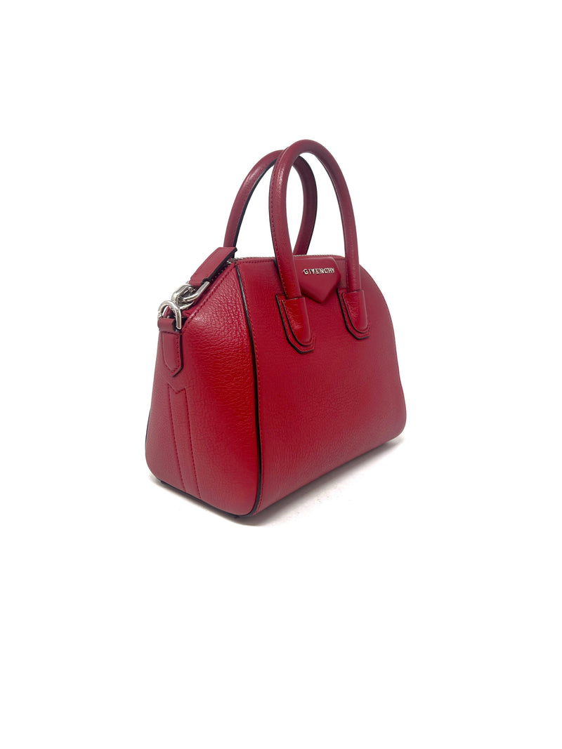 Givenchy Red WDB! 'Antigona' Mini Grained Leather Bag