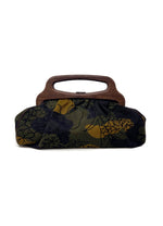 Miu Miu Camo Canvas Floral Wooden Handle Bag