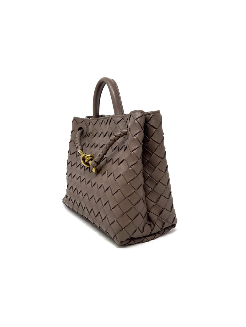 Bottega Veneta '24 SM 'Andiamo' Leather Intrecciato Knot Detail Bag