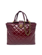 Chanel Burgundy/Gold WDB! '17 'Gold Bar' Paris In Rome Tote