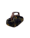 Miu Miu Camo Canvas Floral Wooden Handle Bag