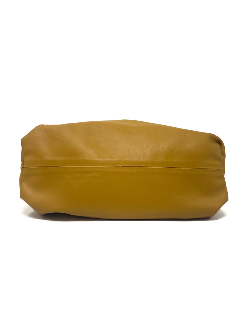 Bottega Veneta Mustard '23 'The Chain Pouch' Leather Shoulder Bag