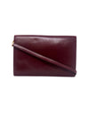 Hermes Wine/Gold Vintage 'Lydie' Envelope Convertible Shoulder Bag