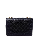 Chanel Black/Gold '97-'99 Caviar Jumbo Single Flap Bag