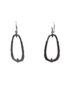 Armenta Silver/Black Crivelli Diamond Open Oval Dangle SS Earrings