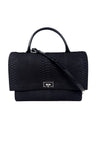 Givenchy Black/Silver 'Shark' MD Python & Patent Bag