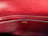 Hermes Wine/Gold Vintage 'Lydie' Envelope Convertible Shoulder Bag