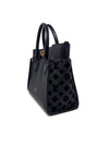 Louis Vuitton Black 'On My Side' MM Monogram Tuft Leather Tote W/Strap