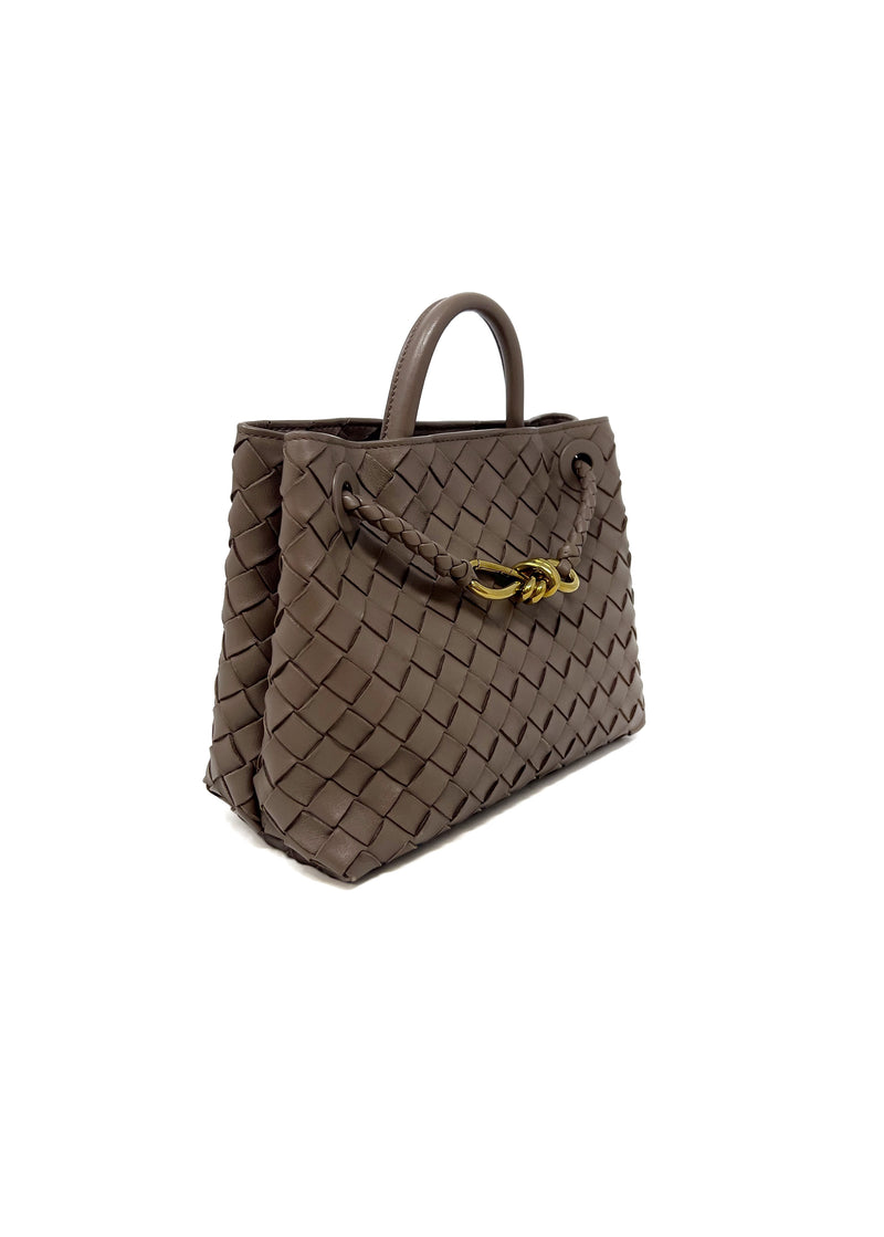 Bottega Veneta '24 SM 'Andiamo' Leather Intrecciato Knot Detail Bag