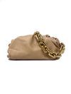 Bottega Veneta Sand '23 'The Chain Pouch' Leather Shoulder Bag