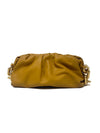 Bottega Veneta Mustard '23 'The Chain Pouch' Leather Shoulder Bag