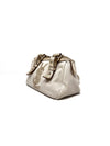 YSL Beige/Gold 'Kahala' Mini Metallic Logo Boston Bag