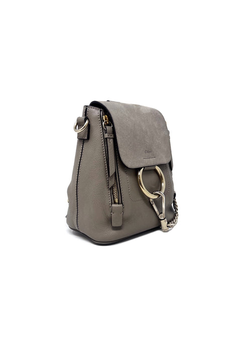 Chloe Light Taupe WDB! 'Faye' Leather & Suede Mini Backpack